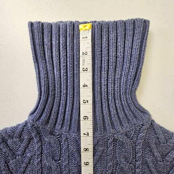 Carhartt Womens XS Cable Knit Turtleneck Sweater Blue 100719 - Picture 7 of 16